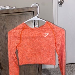 Gymshark Vital Seamless Coral Long Sleeve Top Size M